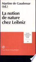 Télécharger le livre libro La Notion De Nature Chez Leibniz